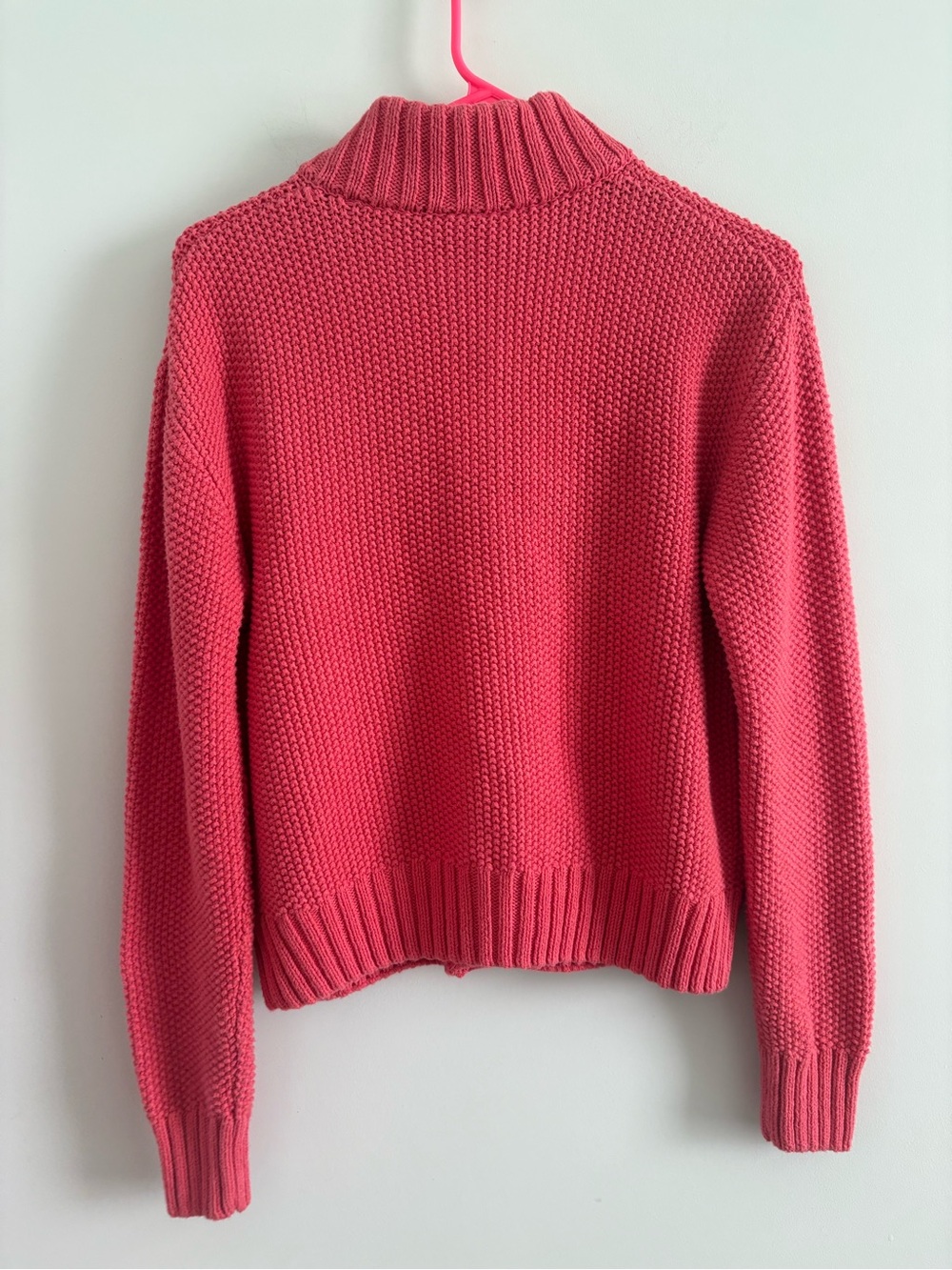 Magaschoni Women's Cotton Sweater Jacket Size Small In Red - Picture 4 of 16